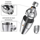 Kit Barman Coqueteleira Profissional Inox 10 Peças