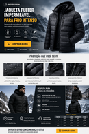 Jaqueta Puffer Blusa Impermeável Para Frio Intenso