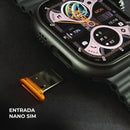 Smartwatch com câmera Giratória chip wi-fi 64GB  Android