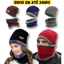Touca Cachecol  Tricot Neve Pelinho Protetor de Pescoço