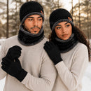 Touca Cachecol  Tricot Neve Pelinho Protetor de Pescoço