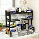 Escorredor De Louça Aço Inox Organizador Louça Pratos Copos Talheres Para Cozinha