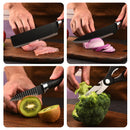 Kit facas de cozinha/ Profissional Antiaderente 6 Peças Preto/colorido
