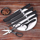 Kit facas de cozinha/ Profissional Antiaderente 6 Peças Preto/colorido