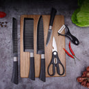 Kit facas de cozinha/ Profissional Antiaderente 6 Peças Preto/colorido